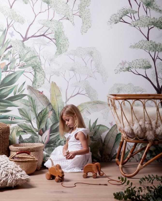 Du papier peint tropical pour une chambre d'enfant ! - Jessica