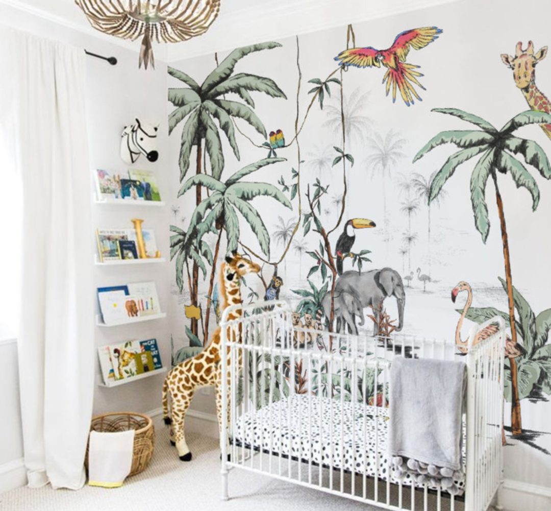 papierpeintchambreenfantjungledecorationjessica